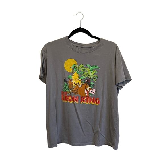 Disney XL short sleeve t-shirt The Lion King Simba Timon Pumba gray green - Picture 1 of 7